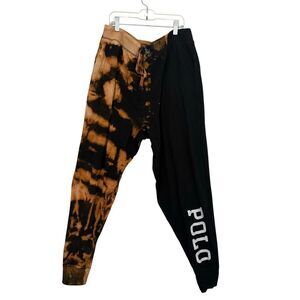 Polo Ralph Lauren Sleepwear Custom Bleached Two Tone Spell Out Logo Men 1X Black